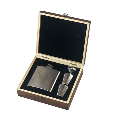 Stag Hip Flask & Cup Set by The Just Slate Company