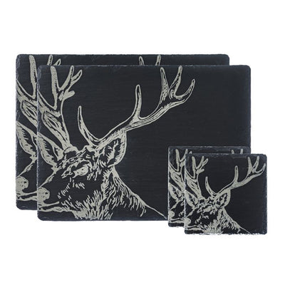 Stag Slate Coaster & Place Mat by The Just Slate Company