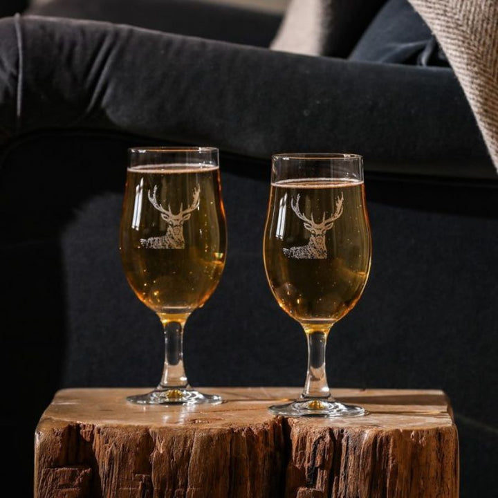Selbrae House Stag Craft Beer Glasses Set Of 2