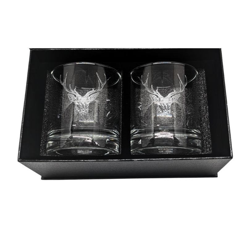 Stag Prince Pair of Tumblers Set Glasses