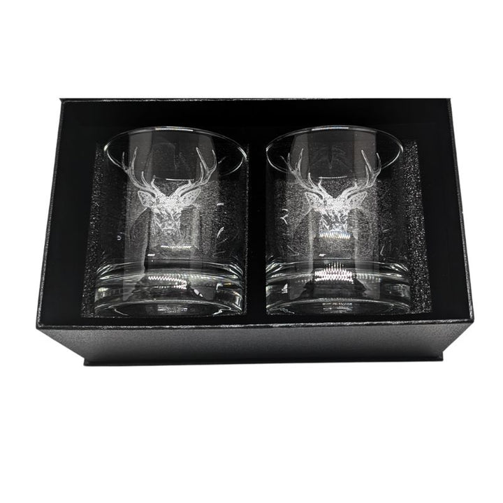 Stag Prince Pair of Tumblers Set Glasses