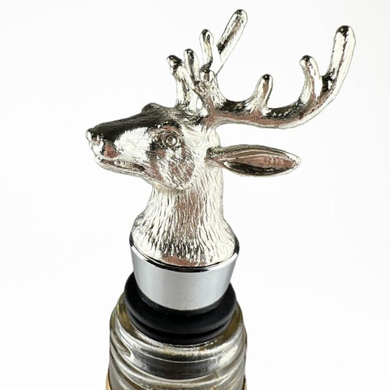 Stainless Steel Stag Bottle Stopper by The Just Slate Company