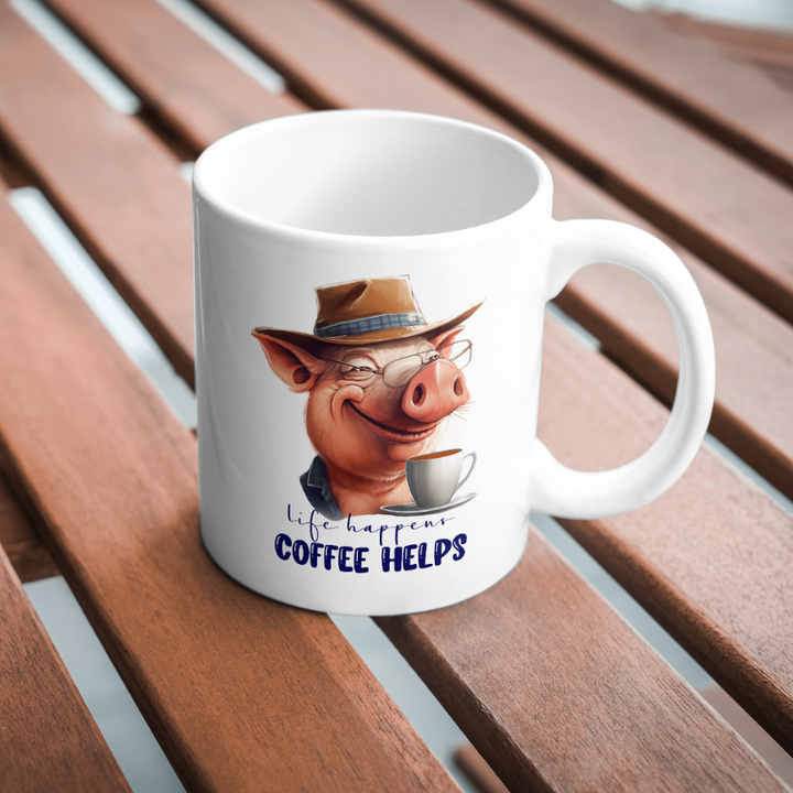 Pig - Coffee Helps Mug