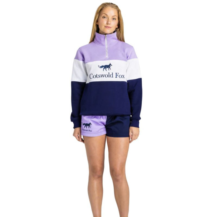 Cotswold Fox Cirencester Quarter Zip – Lilac | Unisex Country Sweatshirt