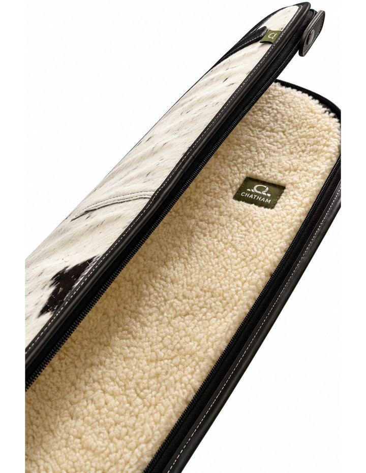 Chatham Cowhide & Leather Full Zip Gun Slip In White/Black (Hair)