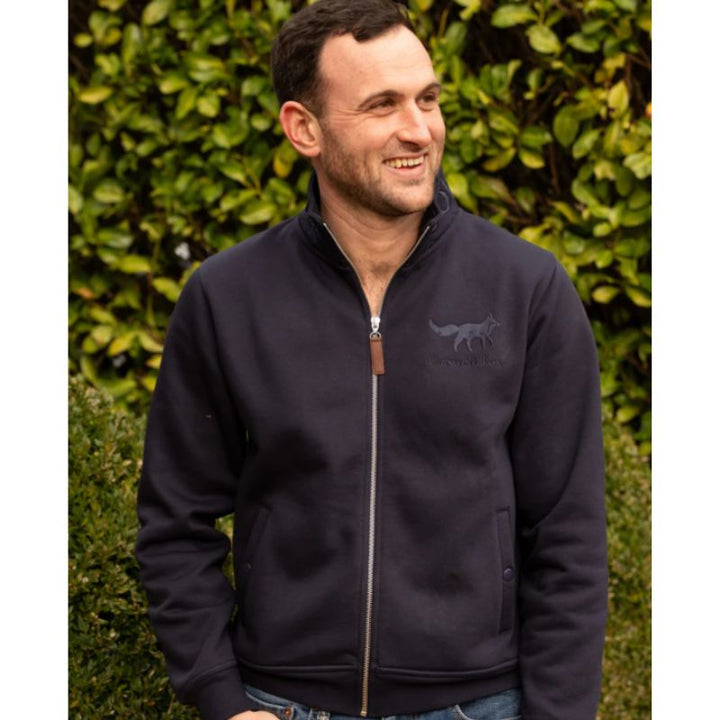 Cotswold Fox Tetbury Full Zip Jacket – Navy | Unisex Country Sweatshirt Jacket