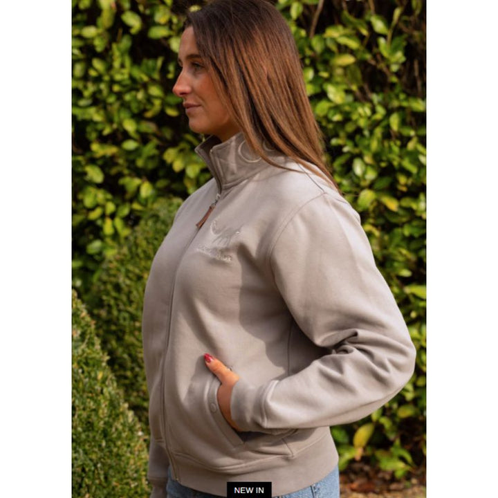 Cotswold Fox Tetbury Full Zip Jacket – Stone | Unisex Country Sweatshirt Jacket