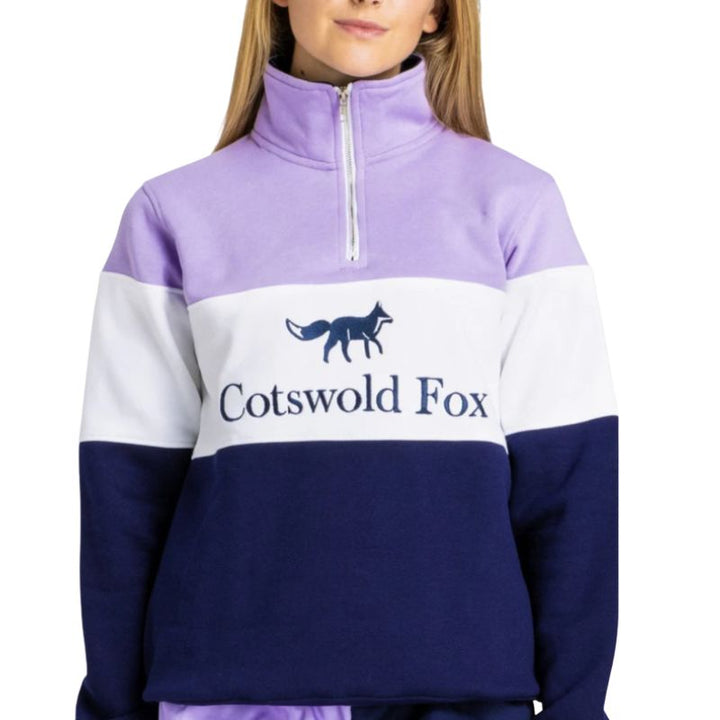 Cotswold Fox Cirencester Quarter Zip – Lilac | Unisex Country Sweatshirt