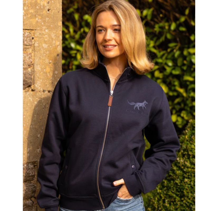 Cotswold Fox Tetbury Full Zip Jacket – Navy | Unisex Country Sweatshirt Jacket