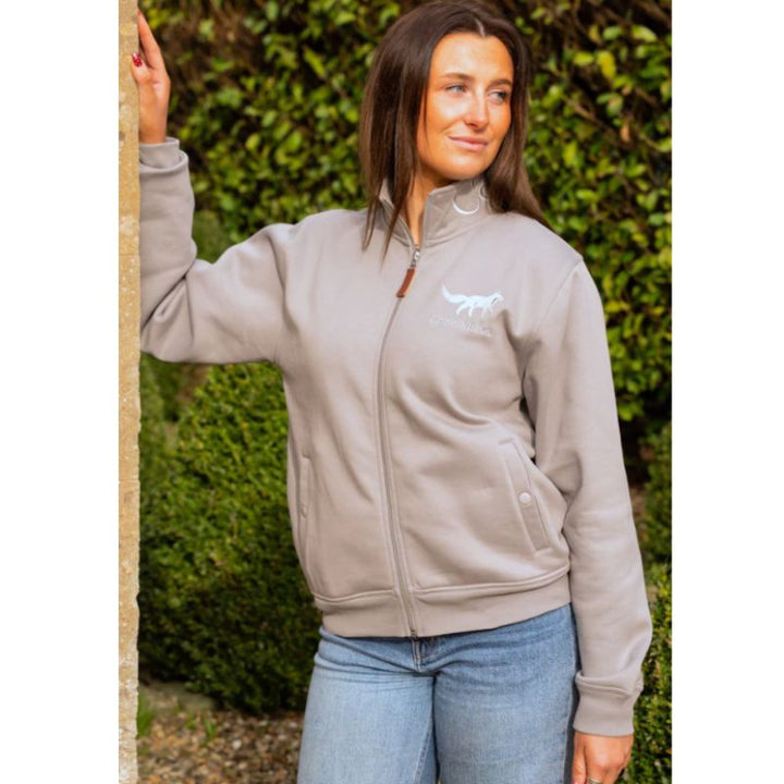 Cotswold Fox Tetbury Full Zip Jacket – Stone | Unisex Country Sweatshirt Jacket