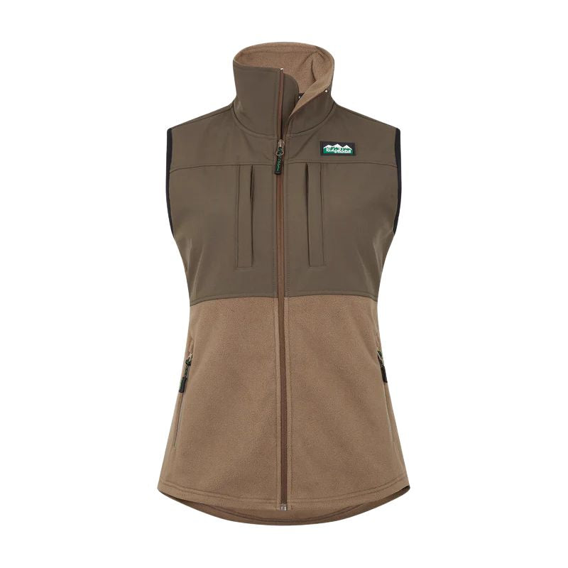 Ridgeline Womens Hybrid Vest In Light Bark