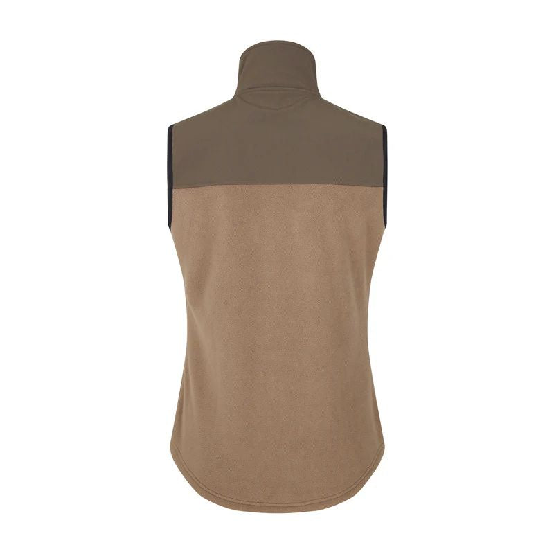 Ridgeline Womens Hybrid Vest In Light Bark - Rear