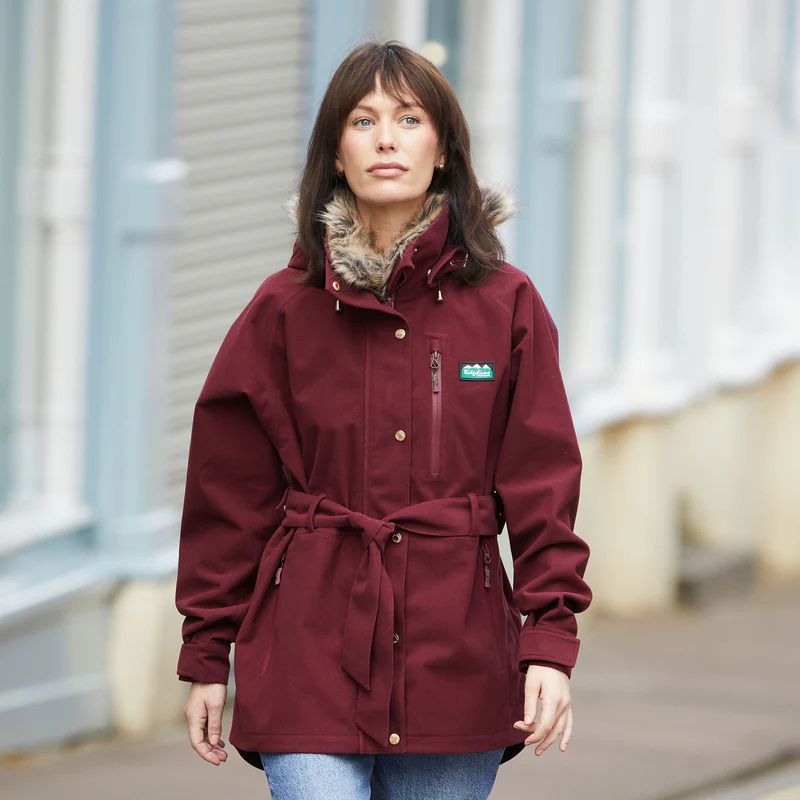 Ridgeline Women's Monsoon Nordic Jacket In Winterberry -Lifestyle