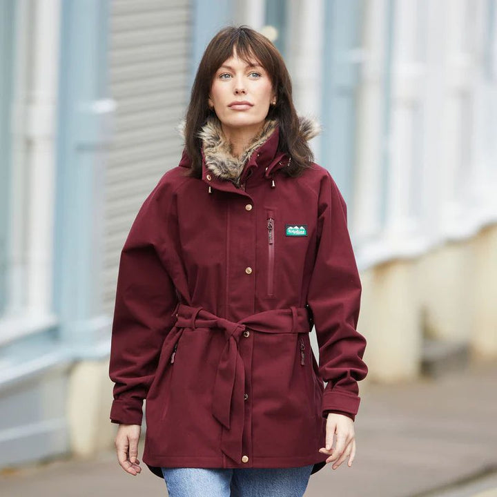 Ridgeline Women's Monsoon Nordic Jacket In Winterberry -Lifestyle