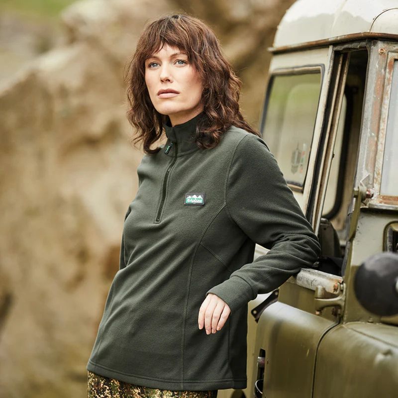 Ridgeline Womens Narvik Fleece In Olive - Lifestyle