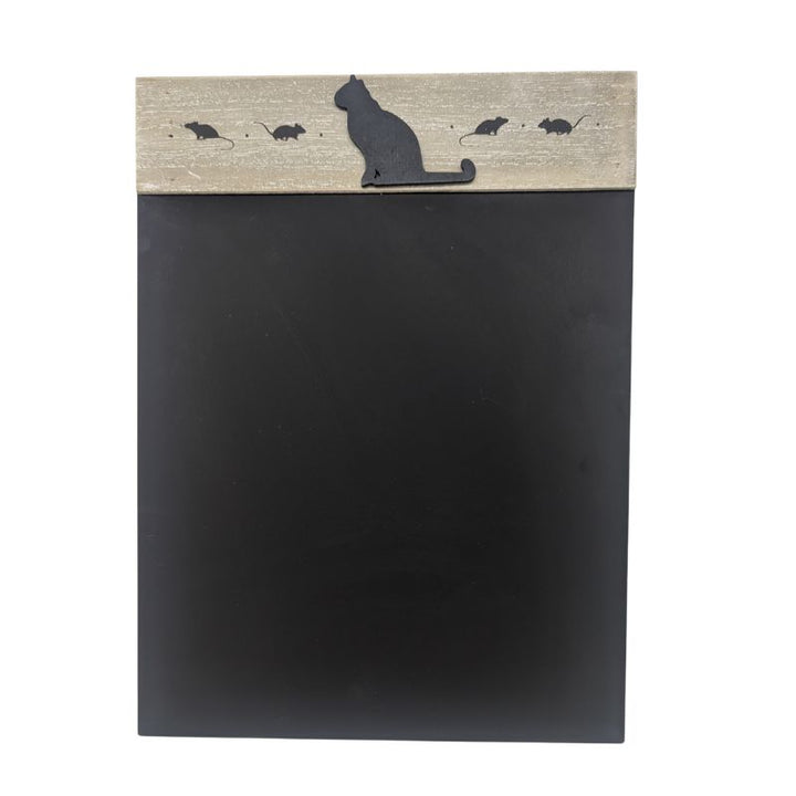 Wooden Black Cat Chalkboard