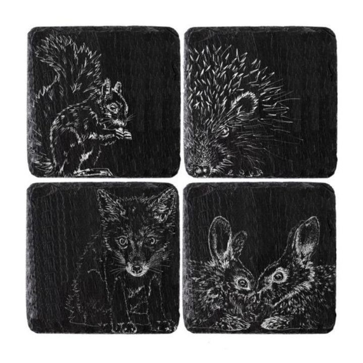 Woodland Friends Slate Coasters