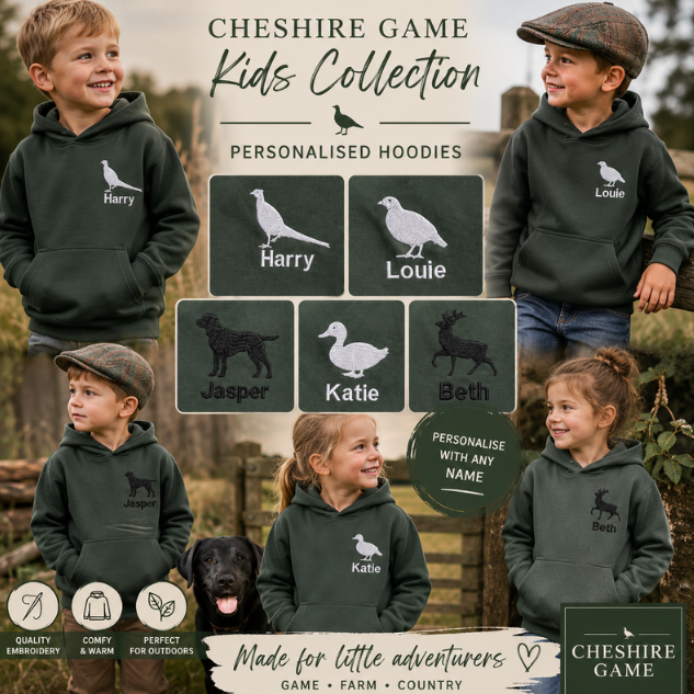 The CG Personalised Kids Game Farm Hoodies Range