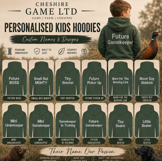 The CG Personalised Kids Game Farm Hoodies Range