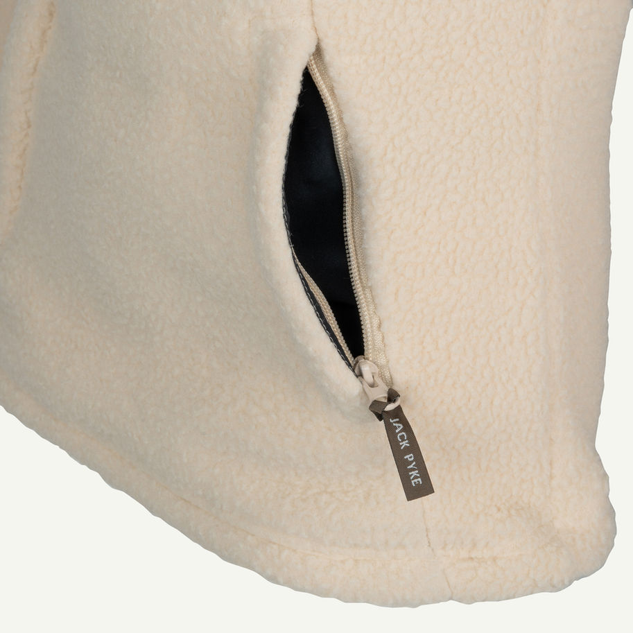 Jack Pyke Ladies Half Zip Sherpa Fleece Pullover In Sail
