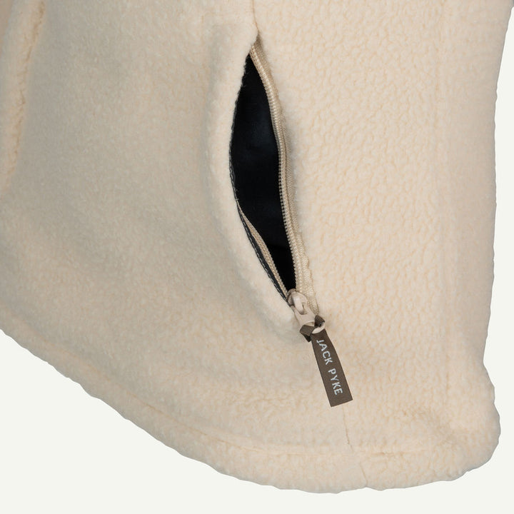 Jack Pyke Ladies Half Zip Sherpa Fleece Pullover In Sail