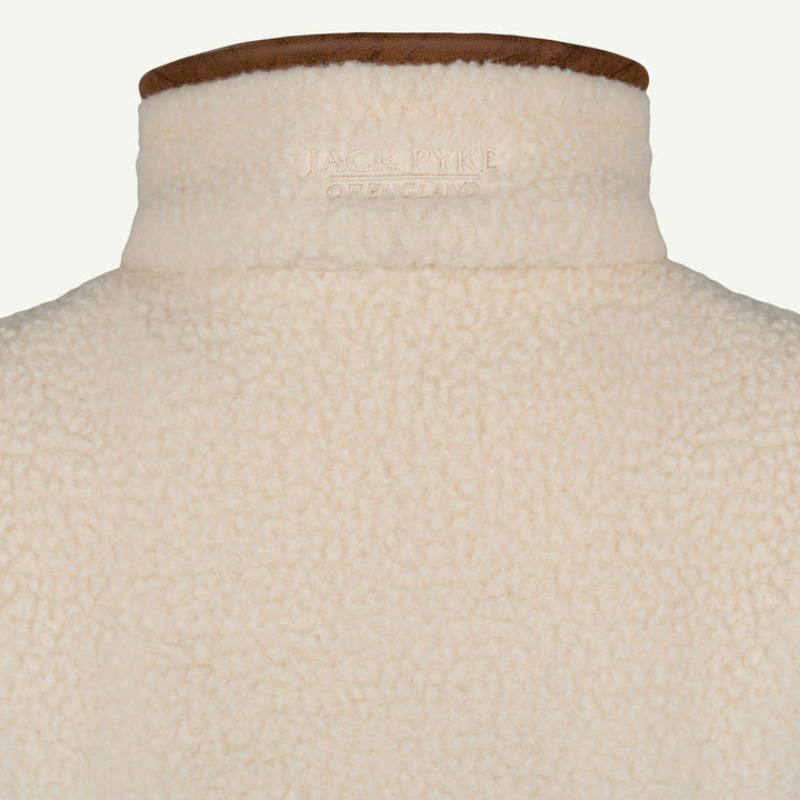 Jack Pyke Ladies Half Zip Sherpa Fleece Pullover In Sail