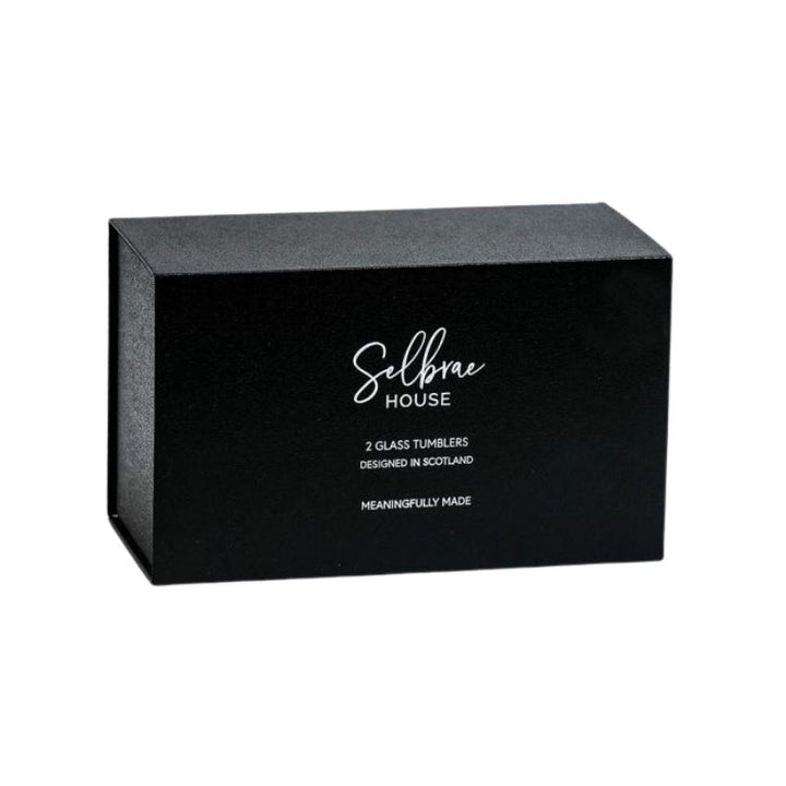 Selbrae House Golf Glass Tumblers - boxed
