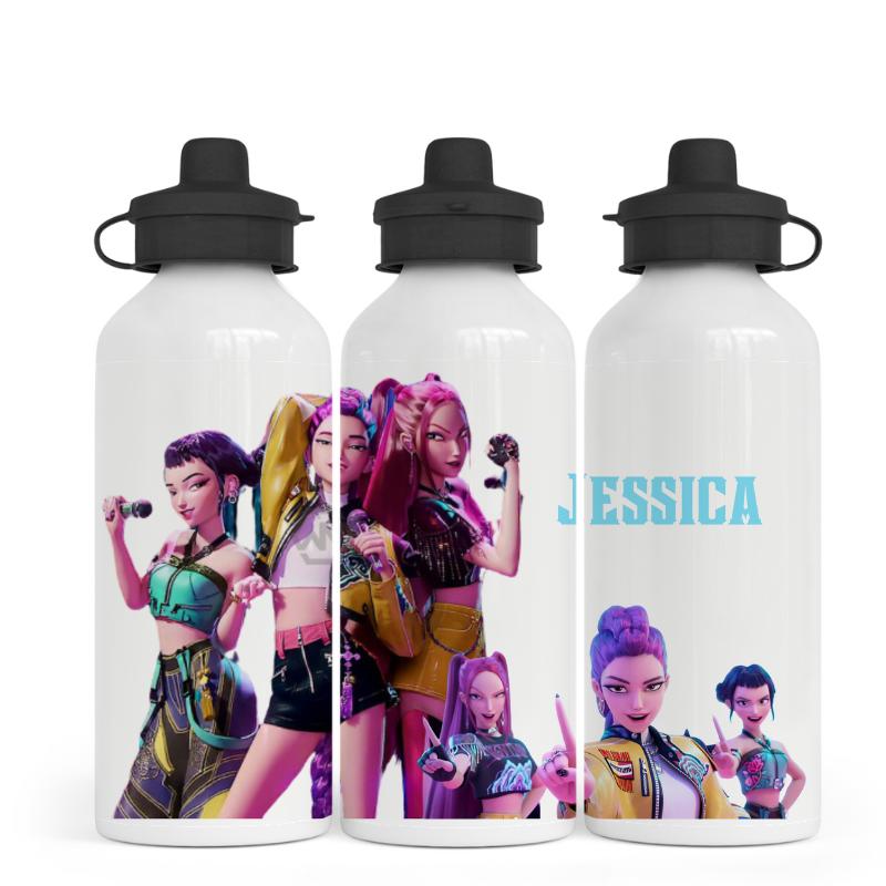 Personalised Kpop Water Bottle 500ml, Custom Name Aesthetic Bottle, Korean Pop Fan Gift
