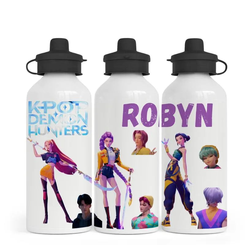 Personalised Kpop Water Bottle 500ml, Custom Name Aesthetic Bottle, Korean Pop Fan Gift