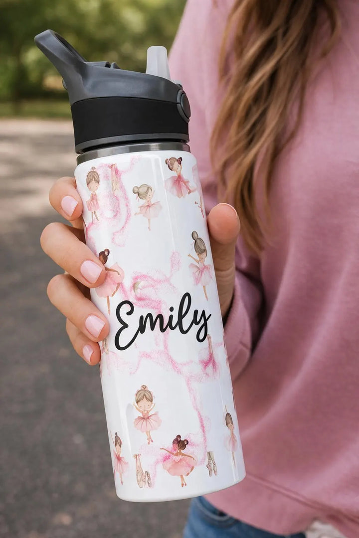 650ml Personalised Ballerina Water Bottle