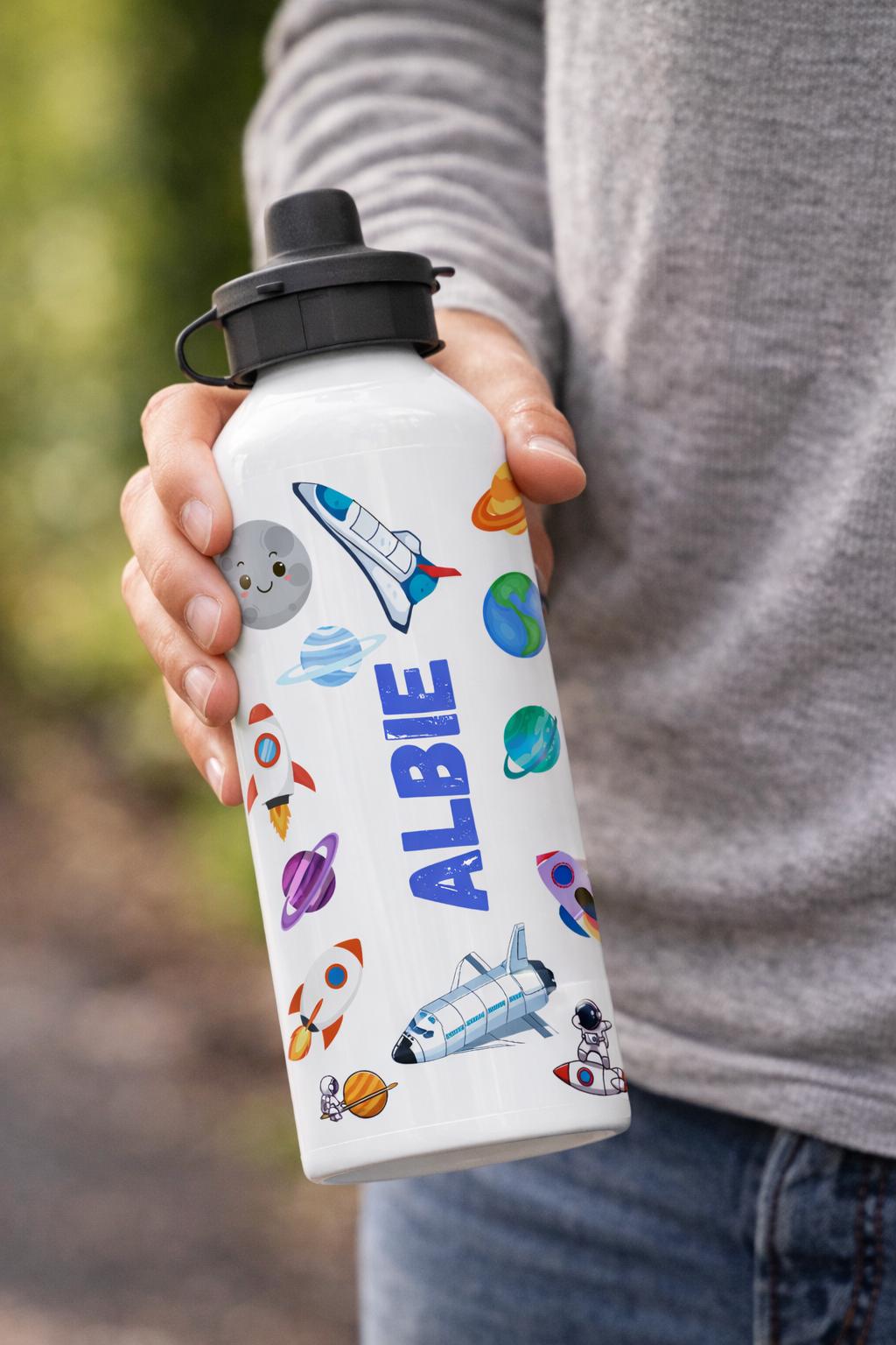 Personalised Space Themed Water Bottle