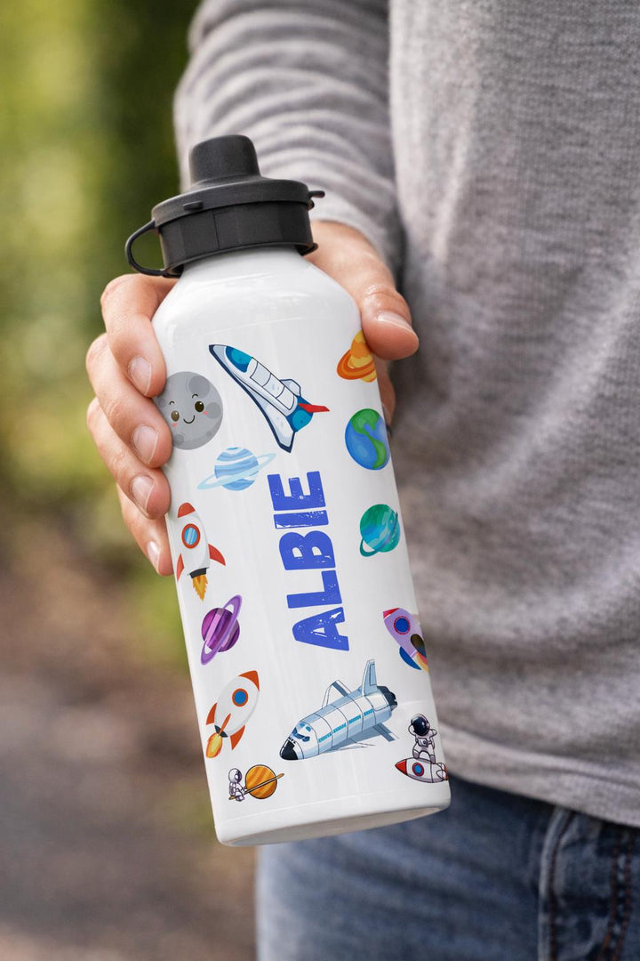 Personalised Space Themed Water Bottle