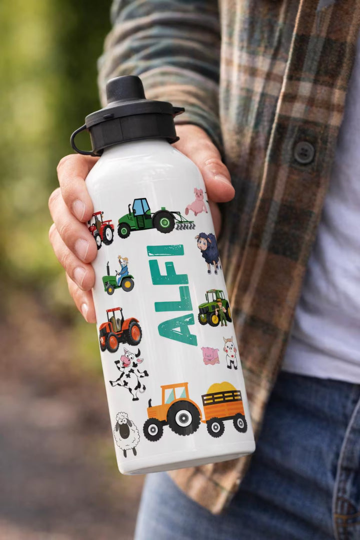 Personalised Farm Themed Water Bottle