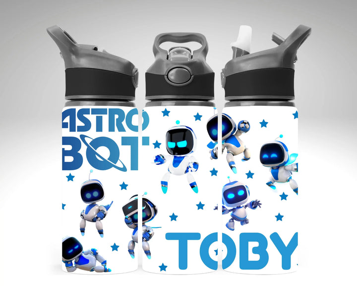 Astrobot Water Bottle | Cute Space Robot Bottle | Sci-Fi Drinkware | Reusable Kids Bottle | Cosmic Gift for Space Lovers