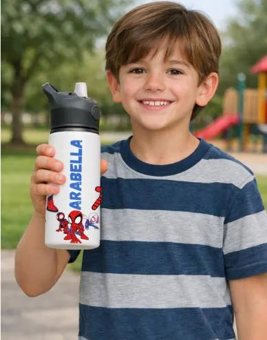 Spidey and friends water bottle