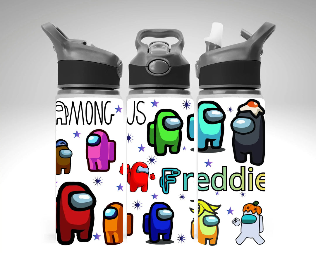 Personalised Space Crew Water Bottle | Custom Kids Drink Bottle | Character Inspired Water Bottle