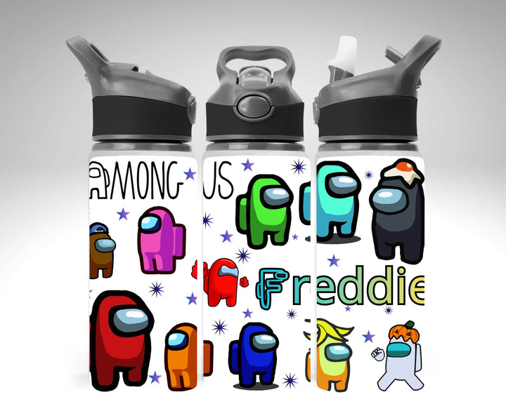 Personalised Space Crew Water Bottle | Custom Kids Drink Bottle | Character Inspired Water Bottle