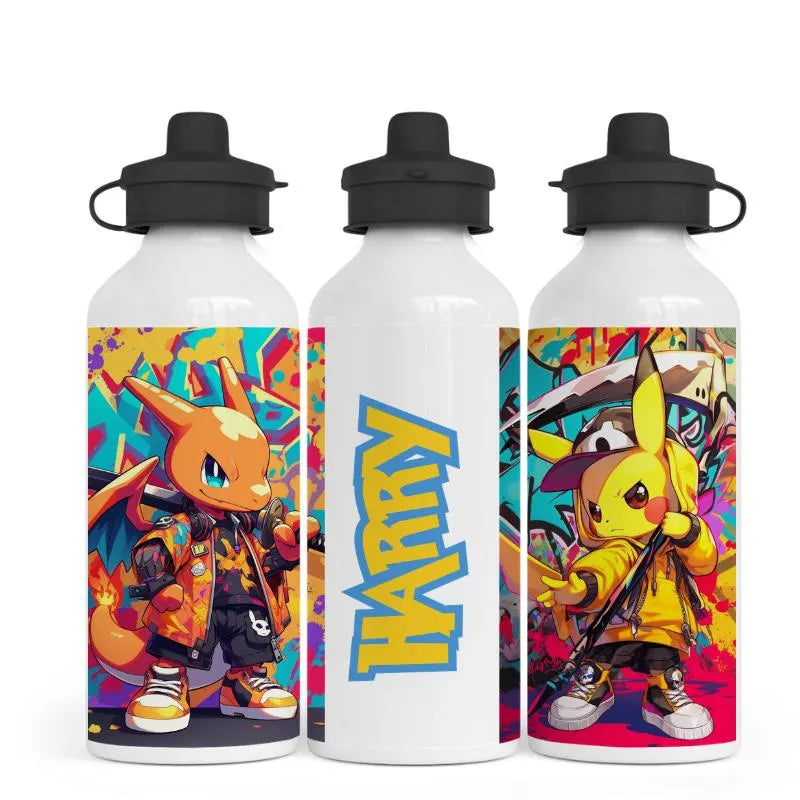 Personalised Kids Water Bottle | Colourful Monster Bottle | Custom Name Drink Bottle | School Water Bottle | Reusable Sports Bottle