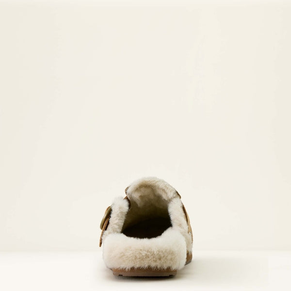 Ariat Ladies Country Mule Sherpa In Brown Suede