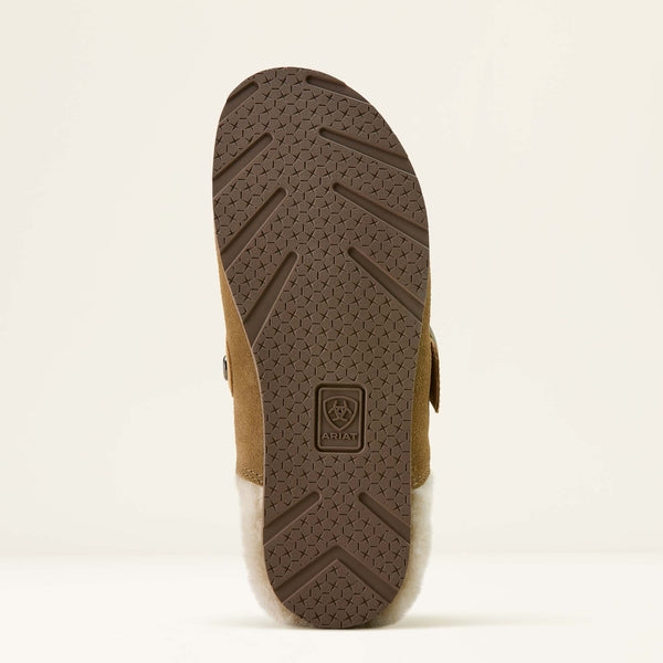 Ariat Ladies Country Mule Sherpa In Brown Suede