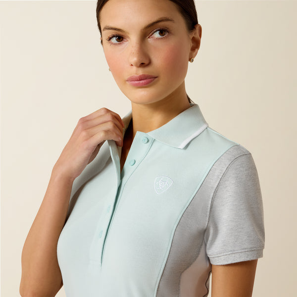 Ariat Women's Taryn Polo Shirt In Starlight/Heather Grey