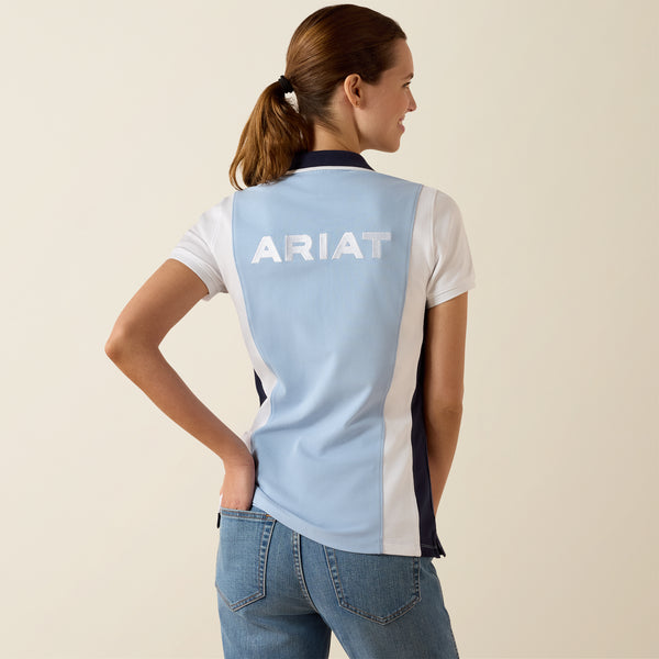 Ariat Women's Taryn Polo Shirt In St.Tropez/White