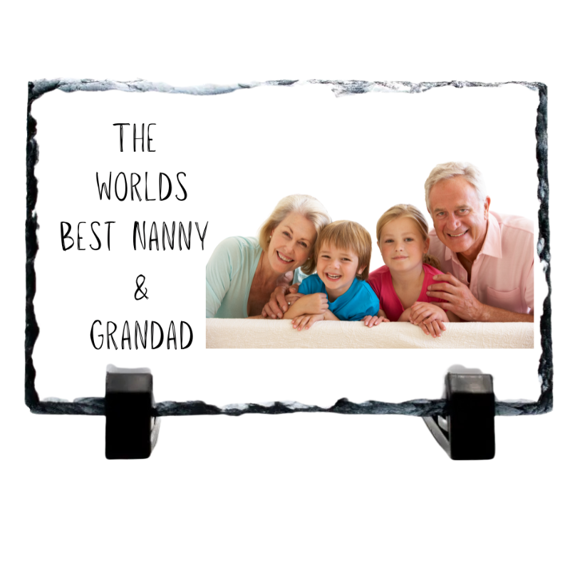 Personalised Photo Slate: Rustic Keepsake Gift