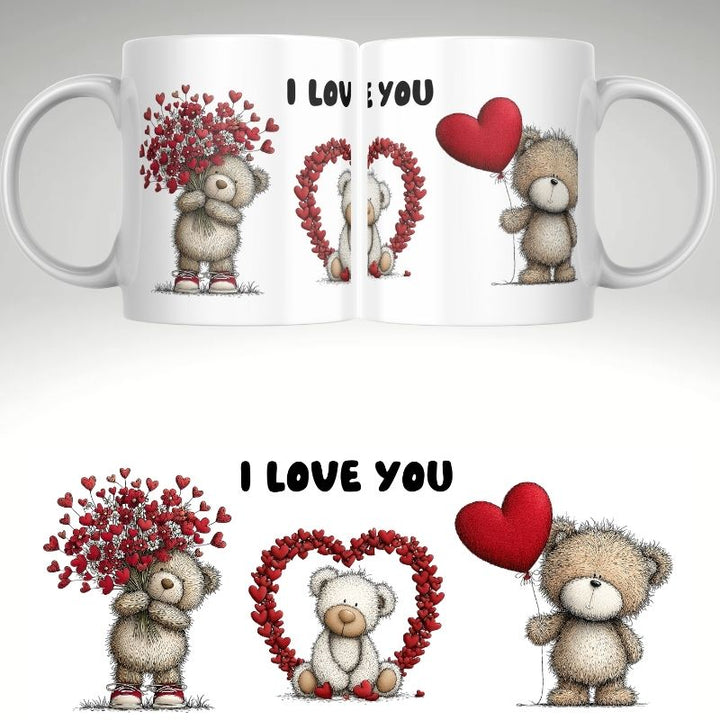 I love you teddy mug