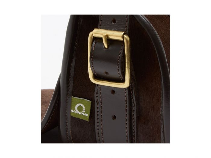 Chatham Cowhide & Leather Cartridge Bag In Brown (Hair)