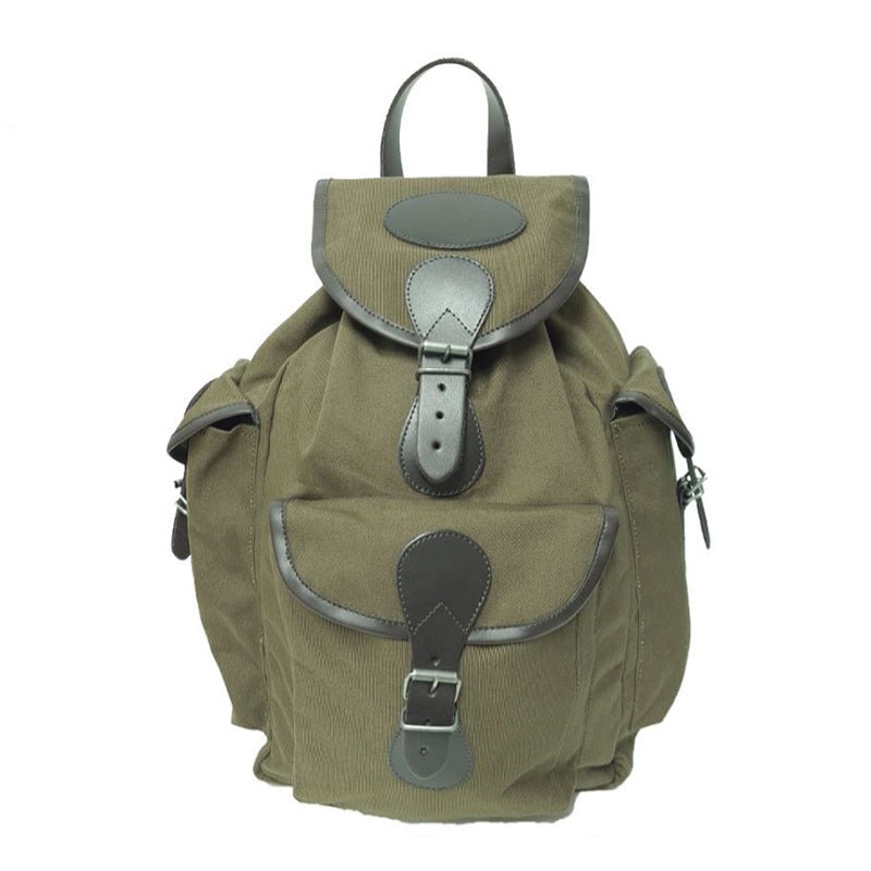 Green canvas rucksack best sale