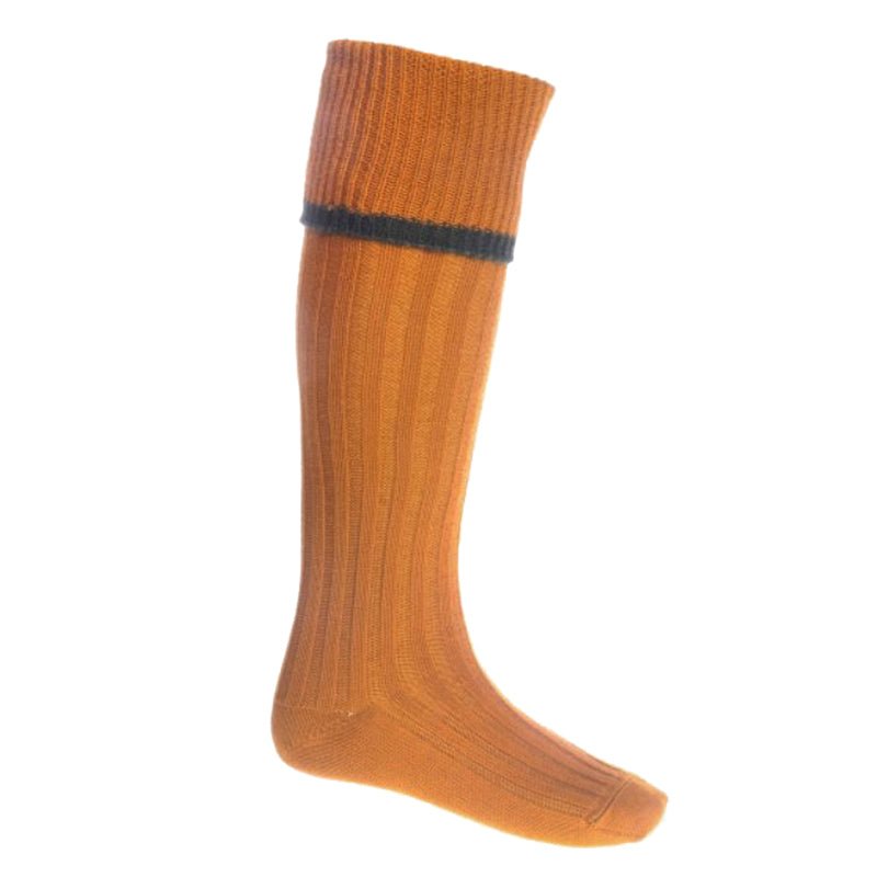 Estate Field Sock in Ochre - Medium - Cheshire Game House Of Cheviot