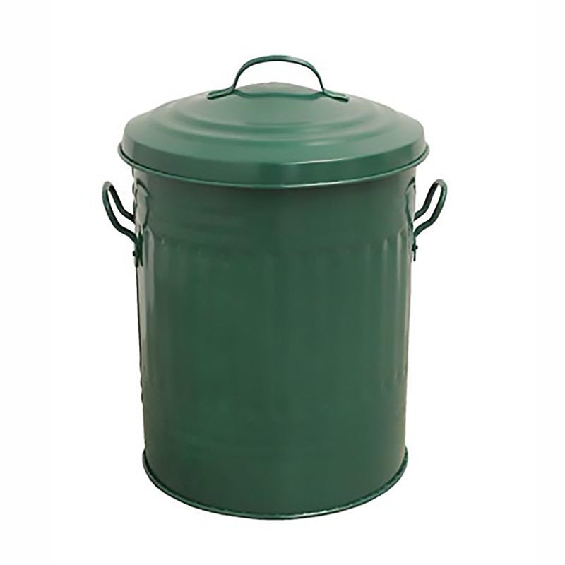 Galvanised Mini Bin 6ltr Green - Cheshire Game Stockshop