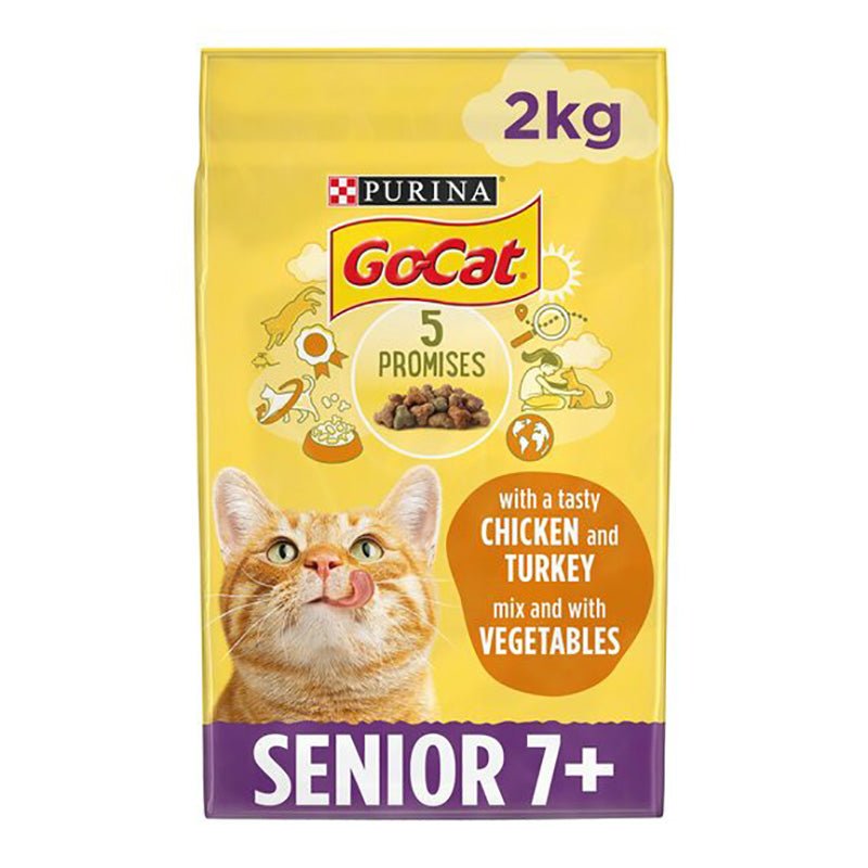 Go-Cat Senior 7+ Chicken, Rice & Veg 2kg - Cheshire Game Purina