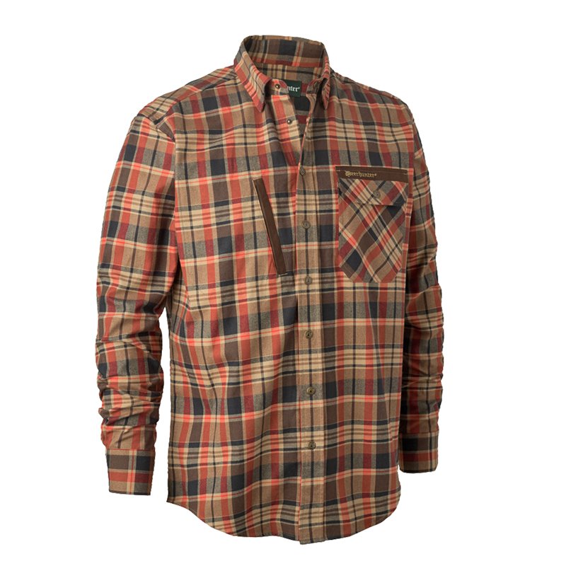 Hektor Shirt In Orange Check - Cheshire Game Deerhunter